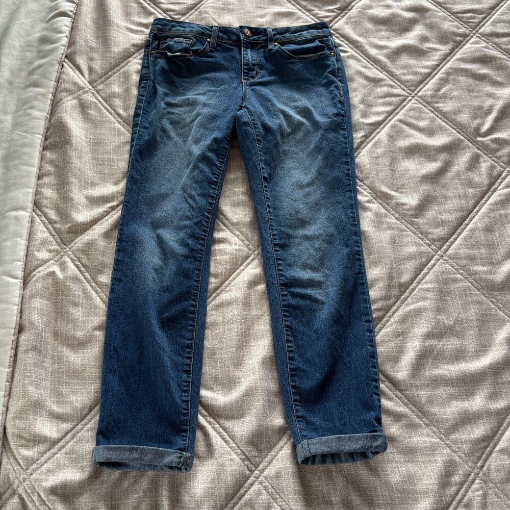 Jessica Simpson: Rolled Crop Skinny Jeans Women's Size 4/27 Medium Wash Denim